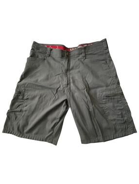 Wrangler Cargo Shorts Mens 38 Navy Performance Stretch Zipper Pocket Outdoor